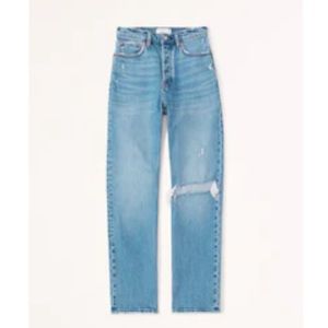 Abercrombie and Fitch- The Dad High Rise- Medium Wash - Size 28/6 long